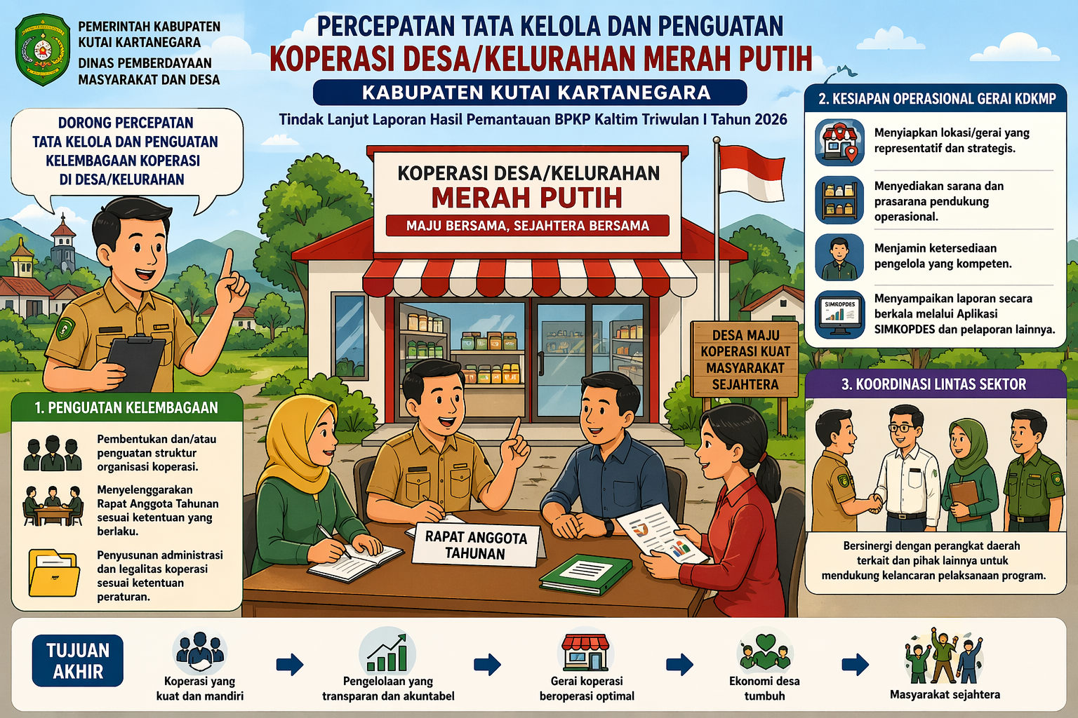 DPMD KUKAR DORONG PERCEPATAN TATA KELOLA KOPERASI MERAH PUTIH DI SELURUH DESA