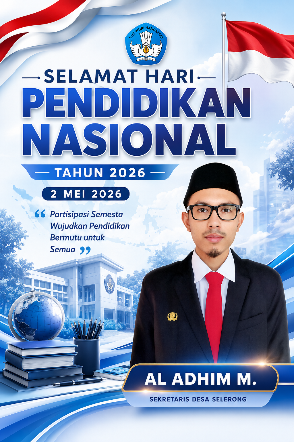 SEKDES SELERONG MENGUCAPKAN SELAMAT HARI PENDIDIKAN NASIONAL TAHUN 2026