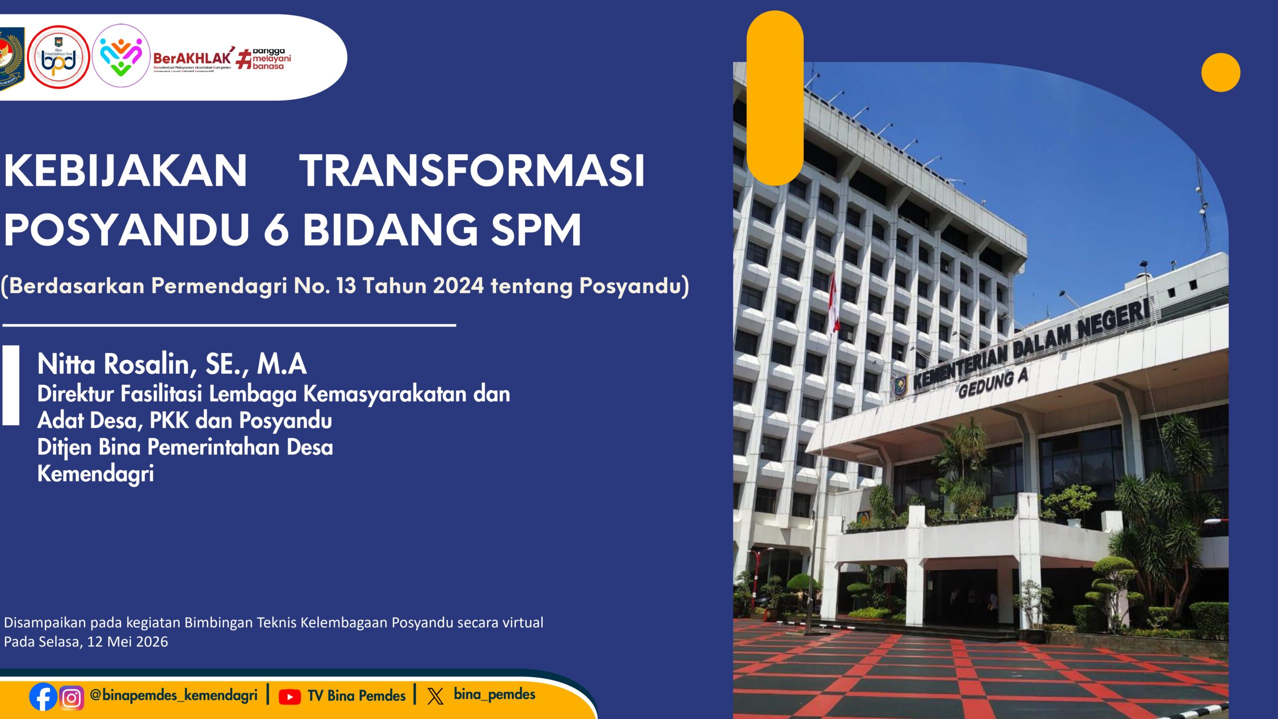 MATERI BIMBINGAN TEKNIS PENGUATAN POSYANDU 6 BIDANG SPM TAHUN 2026 VIA ZOOM MEETING
