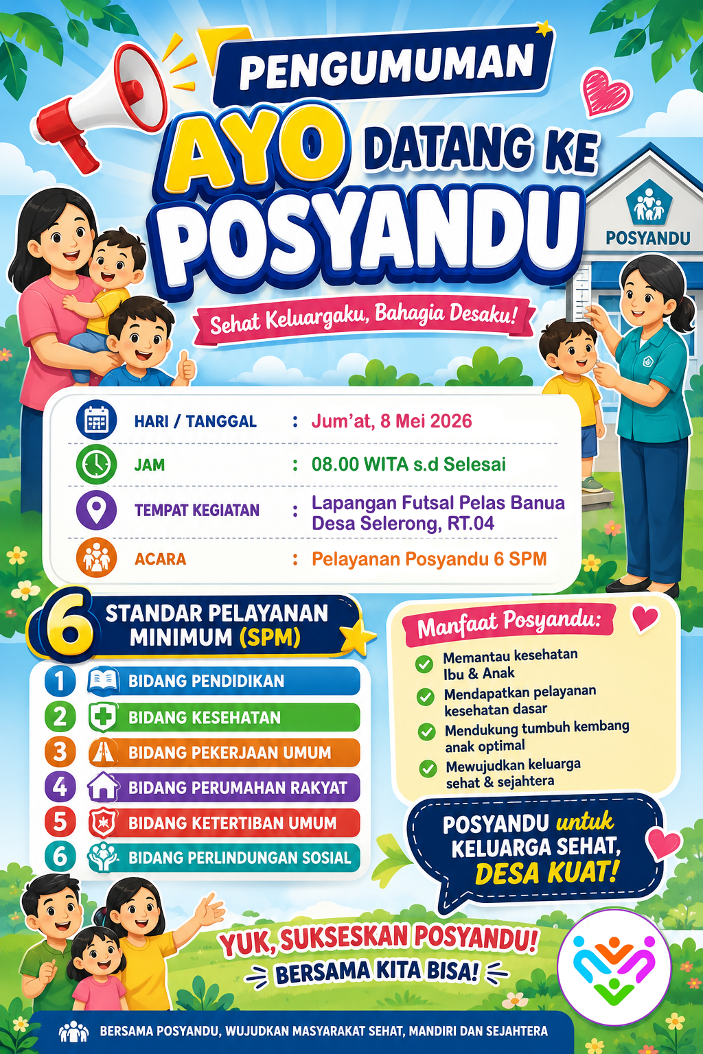 PENGUMUMAN : JADWAL POSYANDU DESA SELERONG BULAN MEI 2026