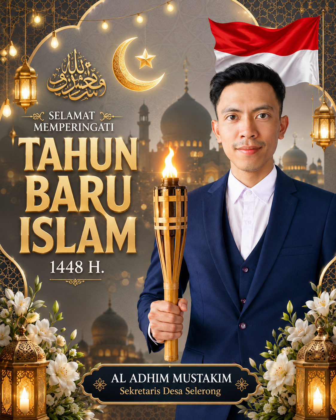 SEKRETARIS DESA SELERONG MENGUCAPKAN SELAMAT MEMPERINGATI TAHUN BARU ISLAM 1448 HIJRIYAH